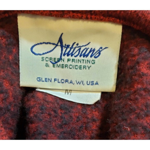 Artisans size medium vintage red button up sweater - Picture 6 of 6